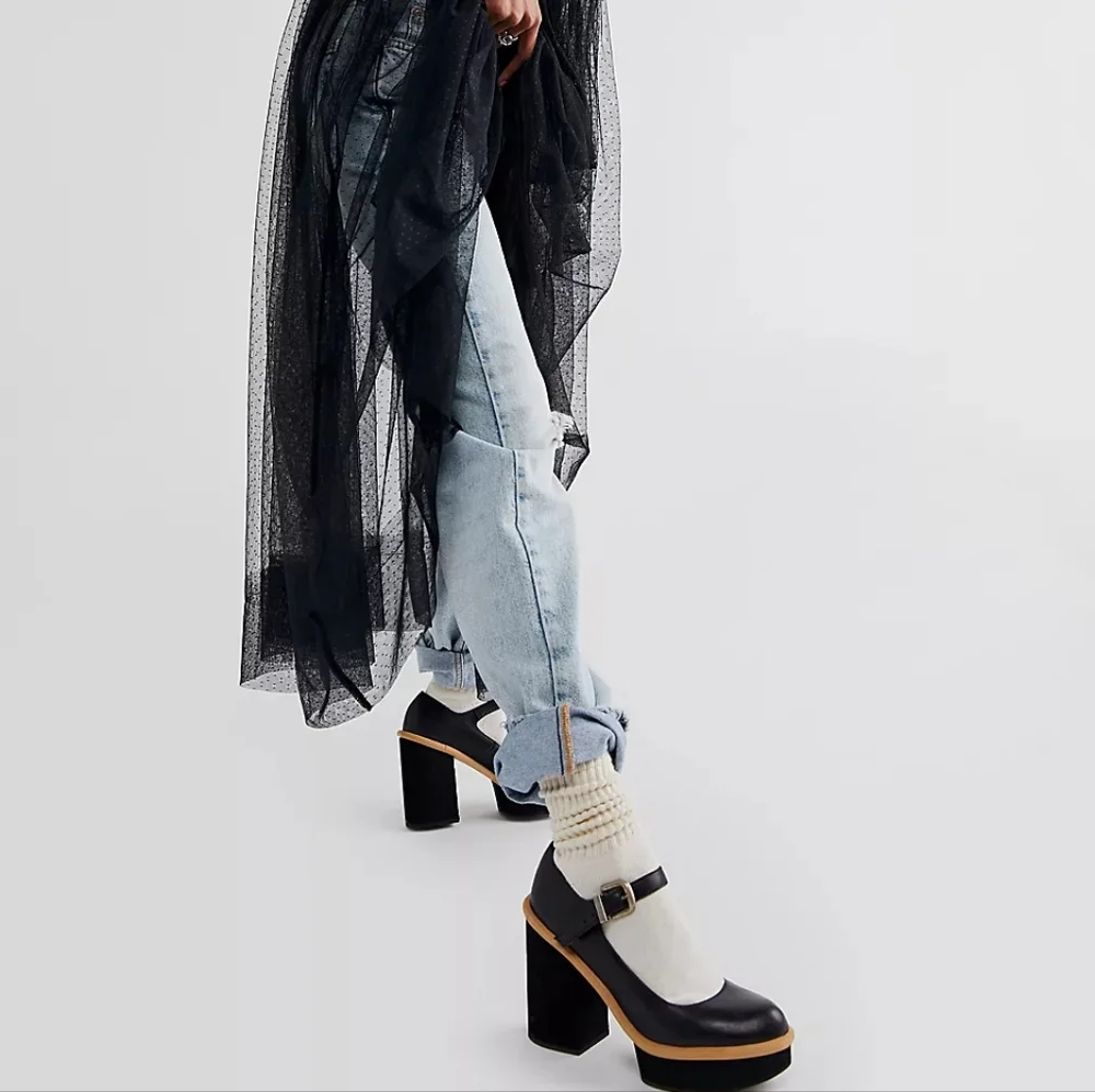 Free People Maggie Mary Jane Platform Black EU 38.5 (US Women's 8.5) M